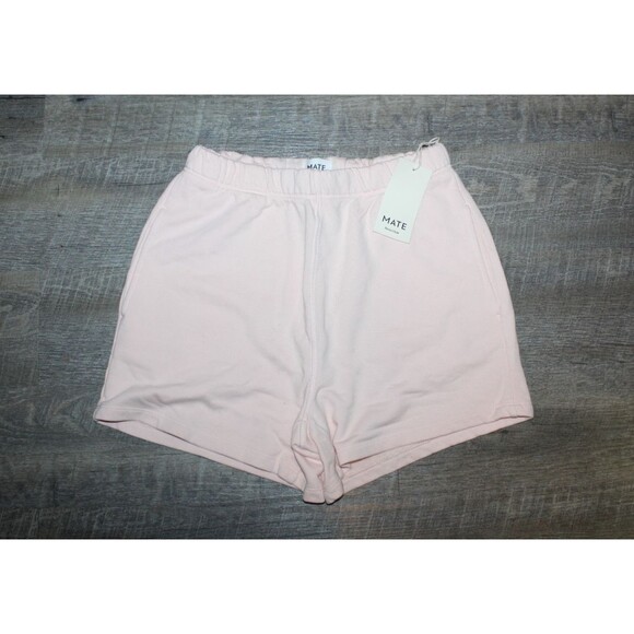 MATE the Label Pants - Mate The Label Women's Organic Fleece Pocket Shorts CON Pink NEW SZ M $88